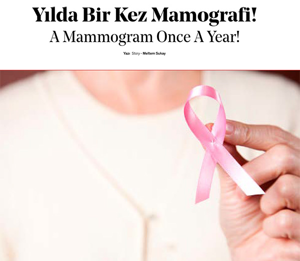 yılda bir kez mamografi